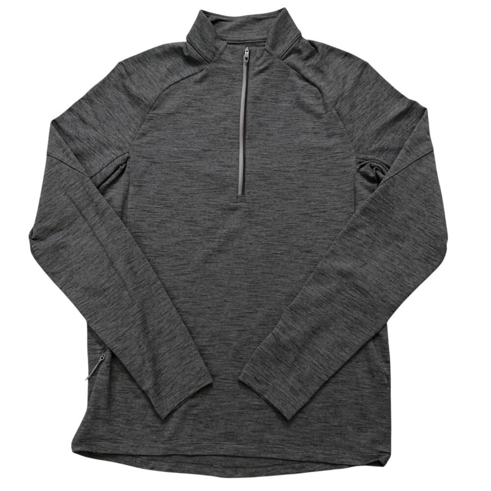 Lululemon Surge Warm Half Zip Mens Size M Pullover Performance Stretch Gray